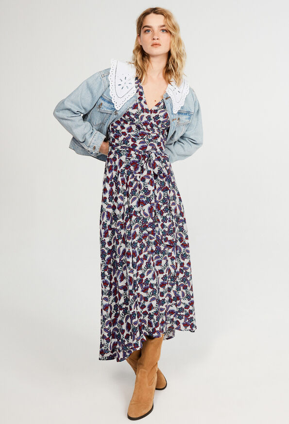 221ROSEMARY 221ROSEMARY : Kleider farbe PRINT CLAIR
