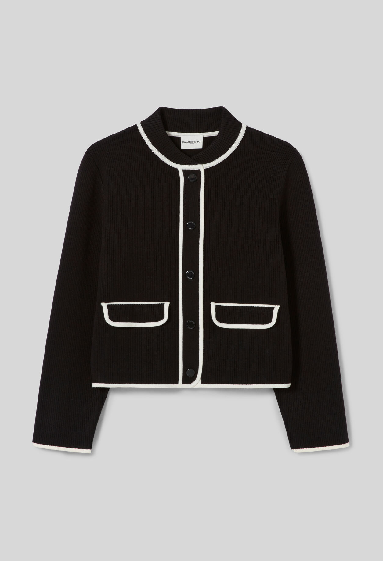 Zweifarbiger, dicker Cardigan