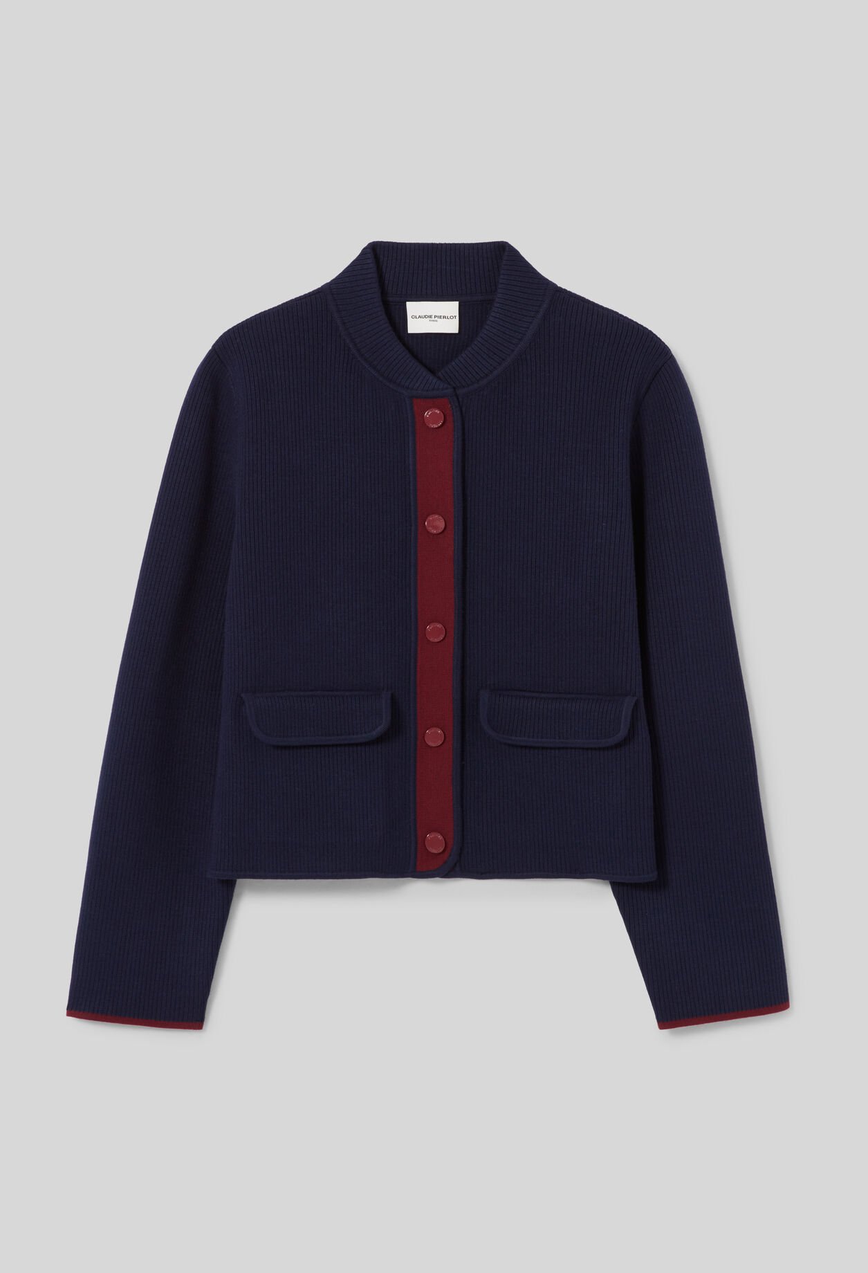 Zweifarbiger, dicker Cardigan
