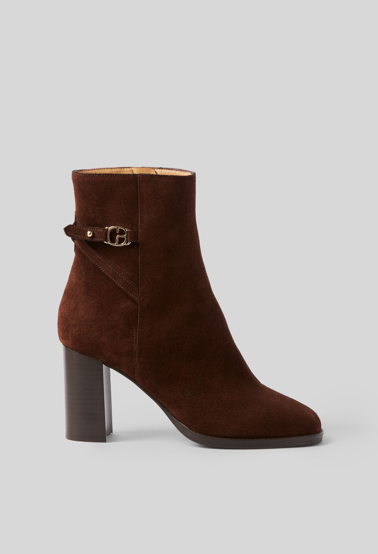 Absatzstiefeletten aus Veloursleder