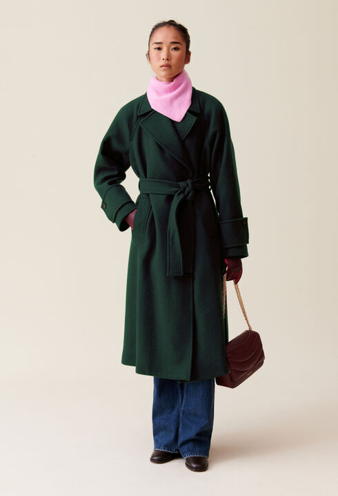 Langer grün Trenchcoat