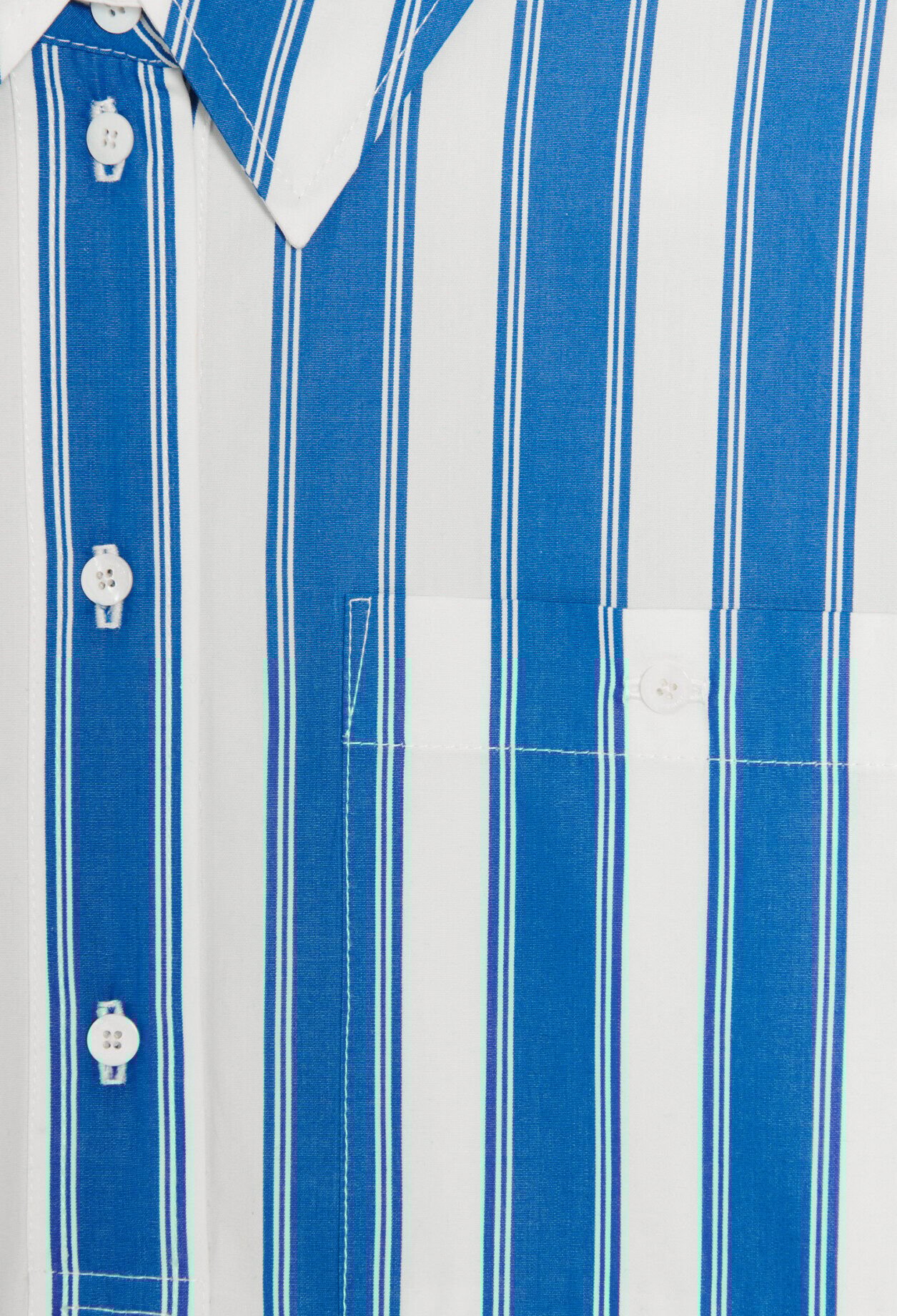 Hemdblusenkleid mit Streifen-Design blau