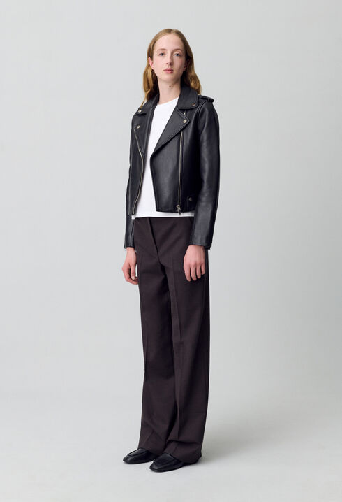 Leder Jacke