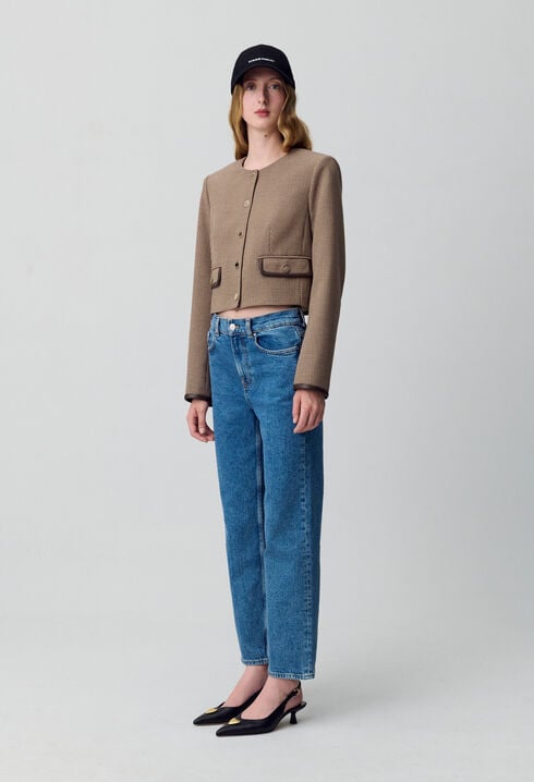 Jeans Toto slim 7/8 blau verwaschen