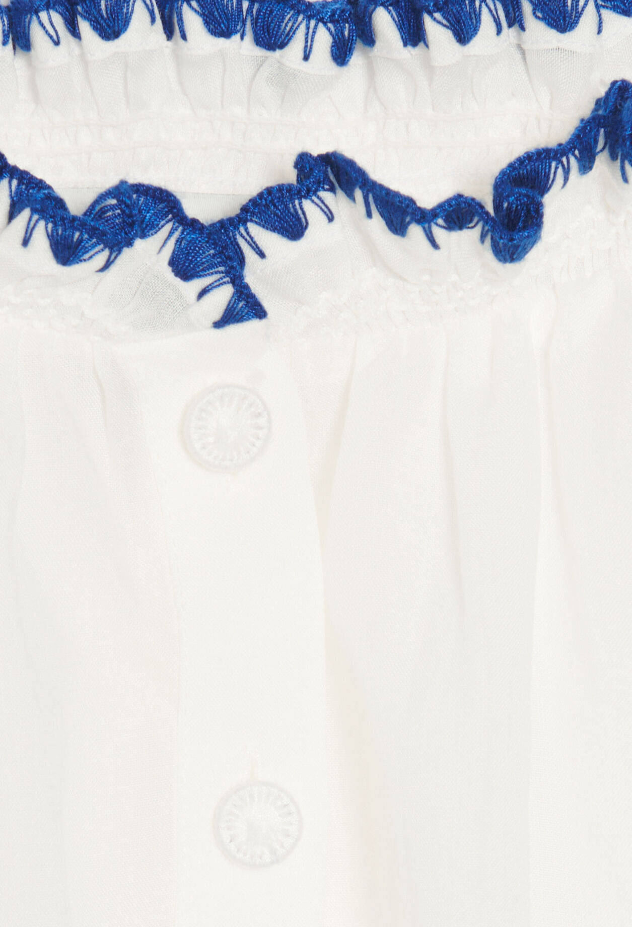 Bestickte Bluse, écrufarben