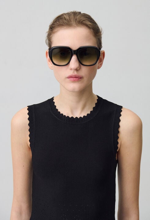 Viereckige Sonnenbrille