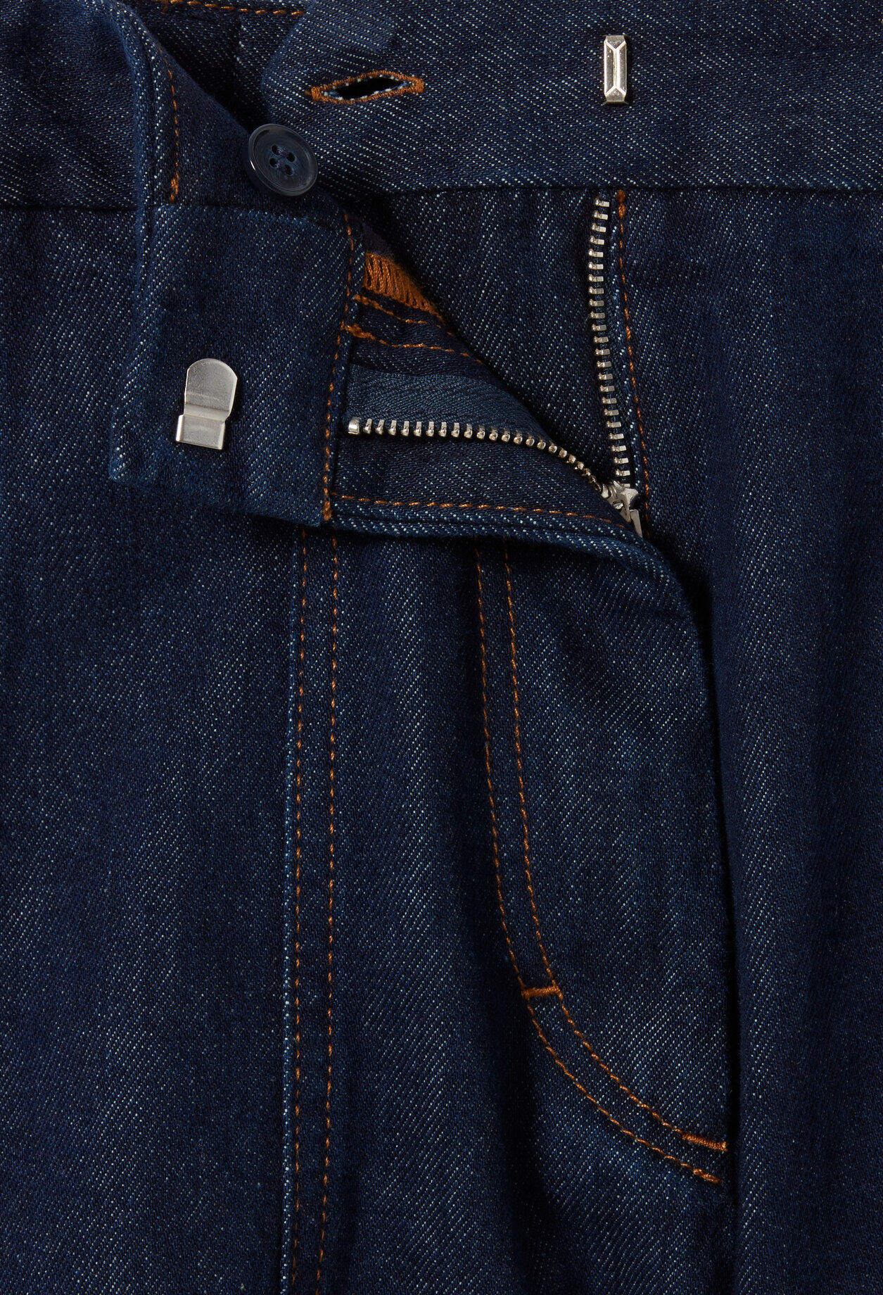 Kurze Jeans-Shorts in Raw Denim