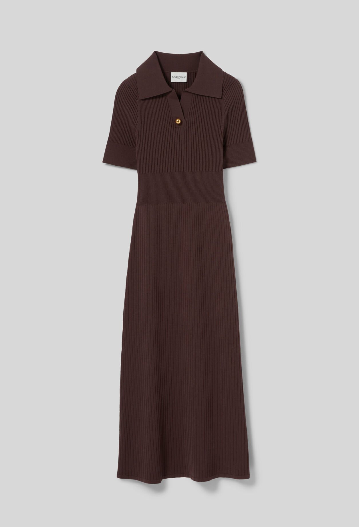 Knielanges Strickkleid