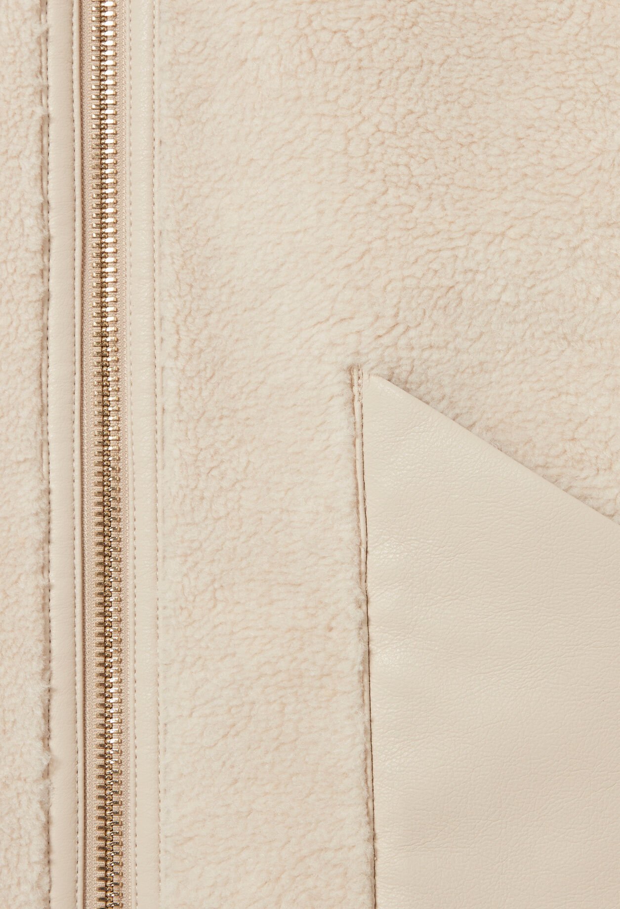 Mantel mit Lammfelloptik