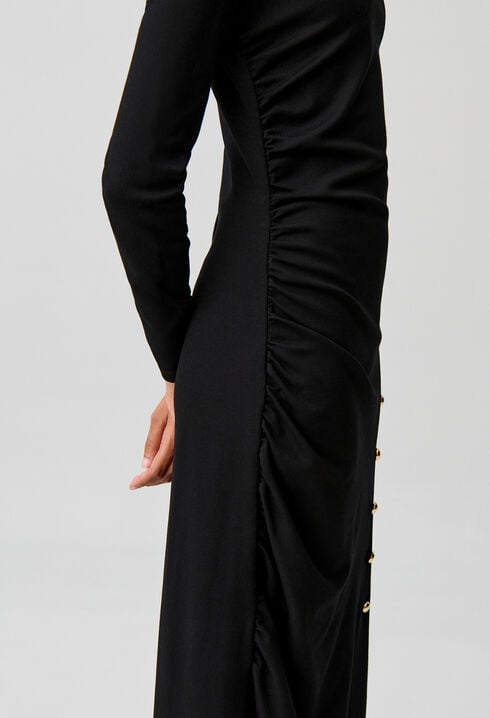 Langes figurbetontes Jerseykleid