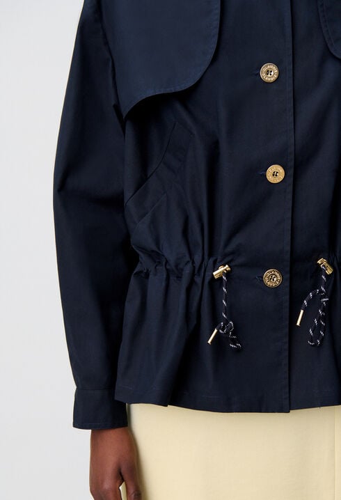 Gewachster Gabardine-Blouson