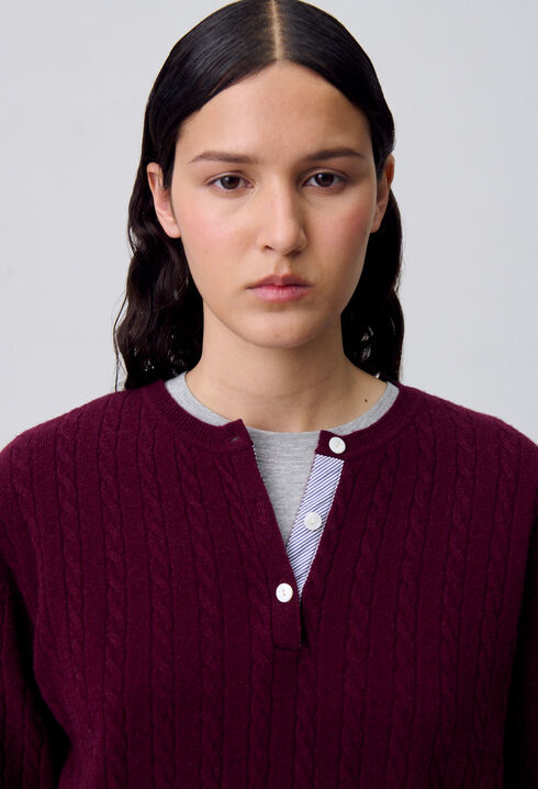 Tunisischer Kragenpullover