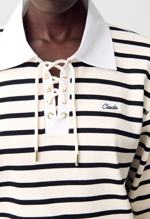 Gestreiftes Marine-T-Shirt