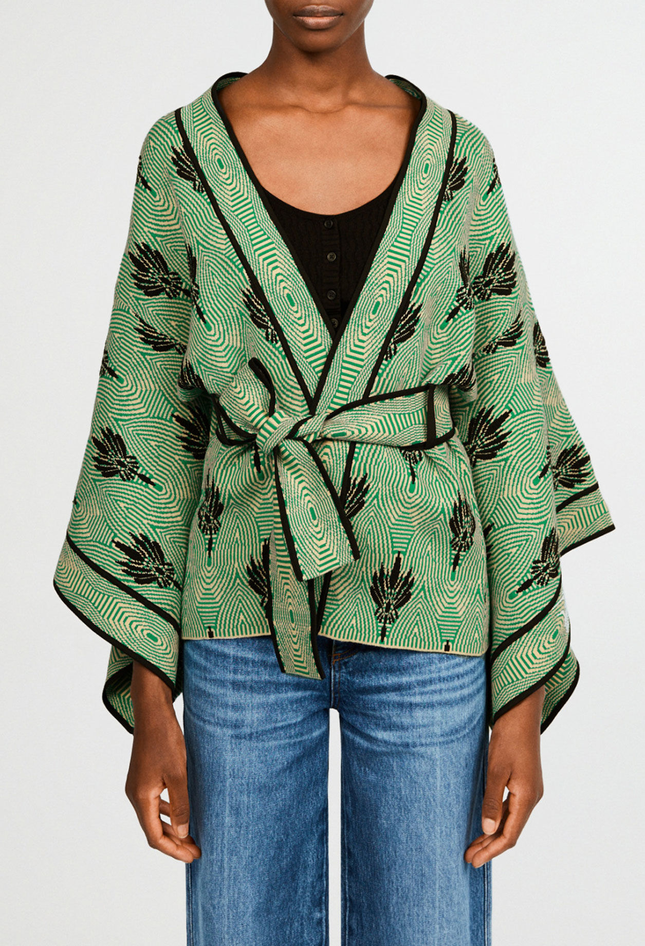 Cardigan im Kimono-Schnitt
