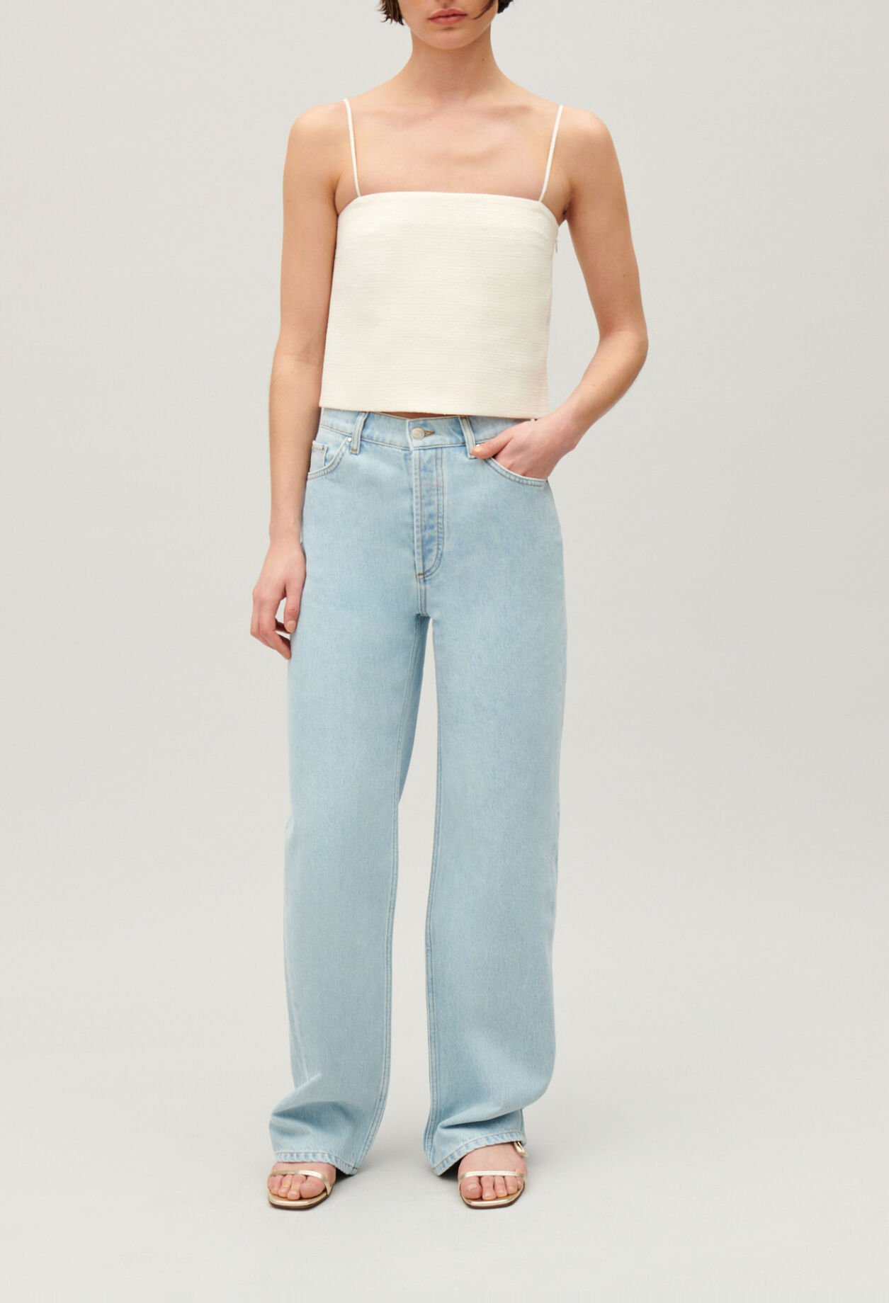 Kurzes Tweed-Top