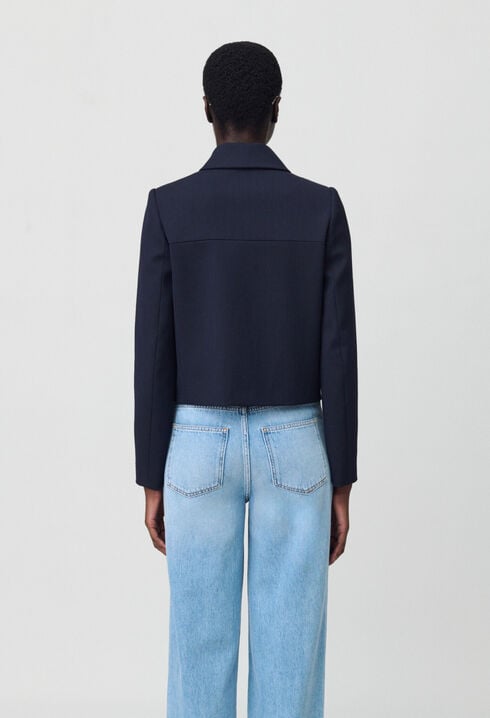 Kastenjacke Marineblau