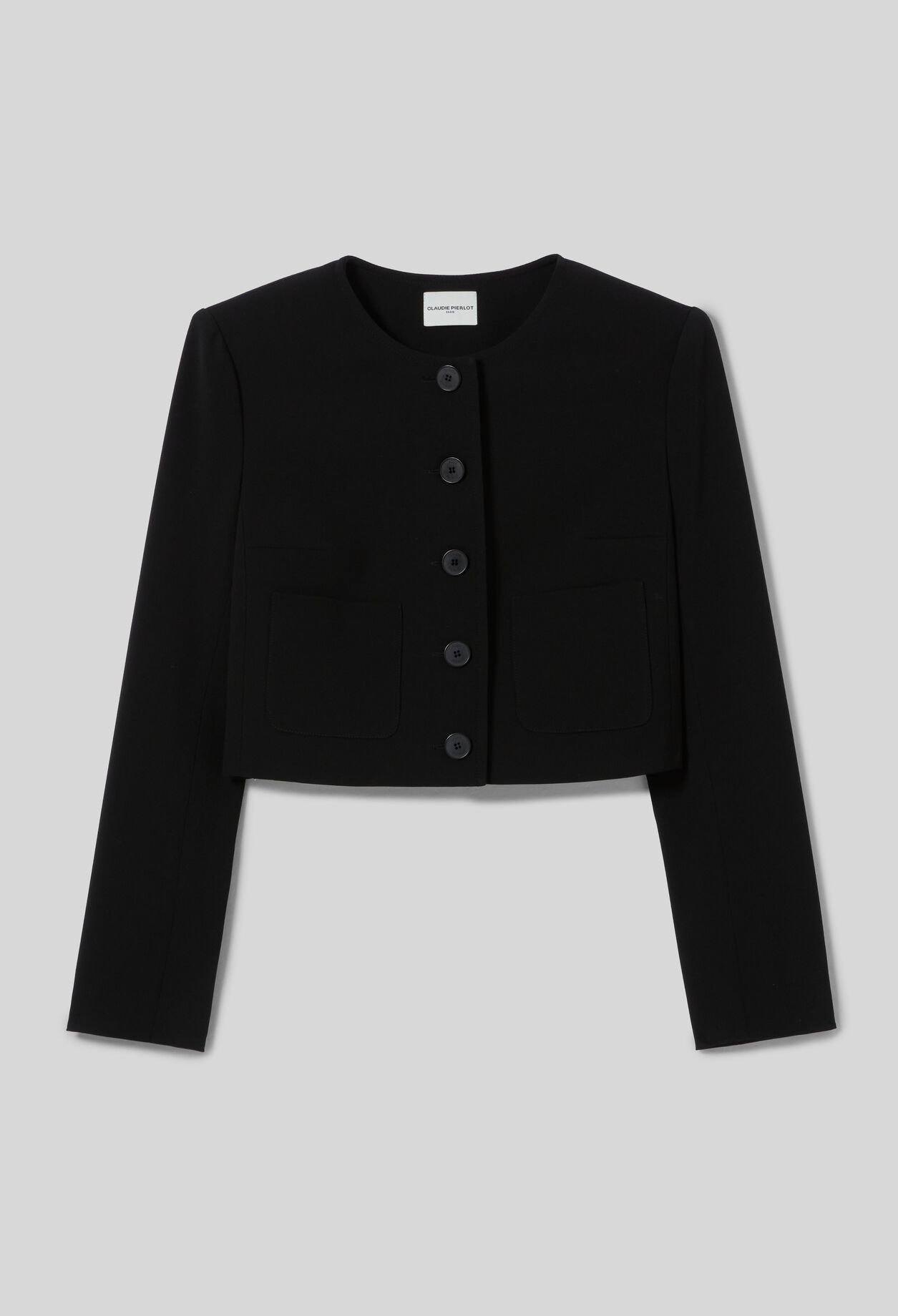Jacke mit Rundhals