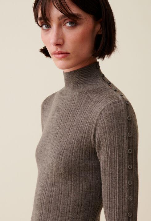 Strickkleid mit Stehkragen