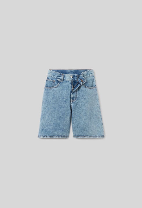 Denim-Shorts mit geradem Bein
