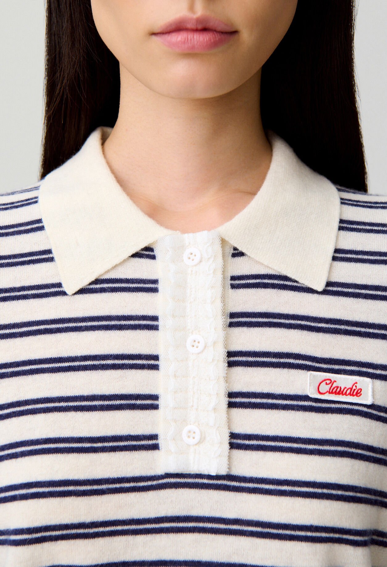Gestreiftes Strickpolo
