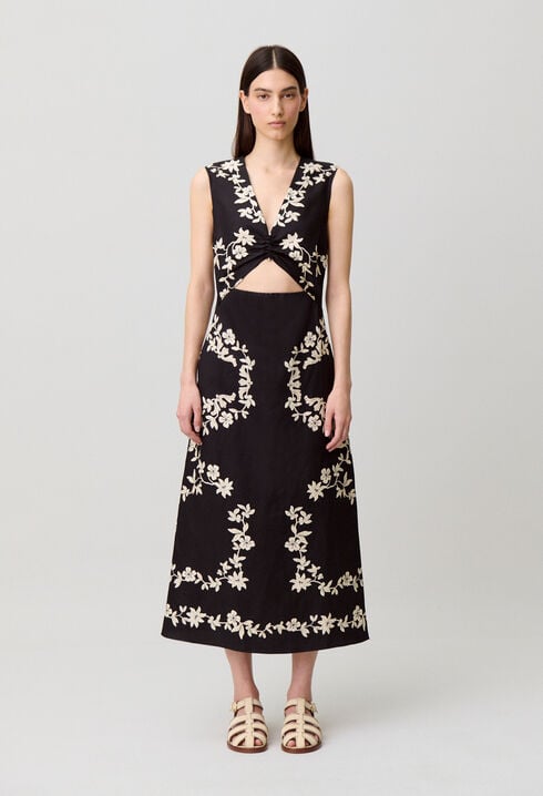Midikleid mit Blumenmuster