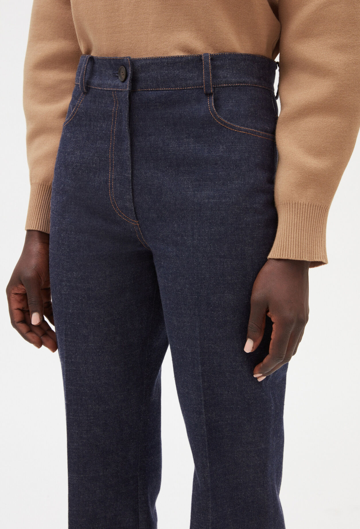 Denim-Hose in Rohblau