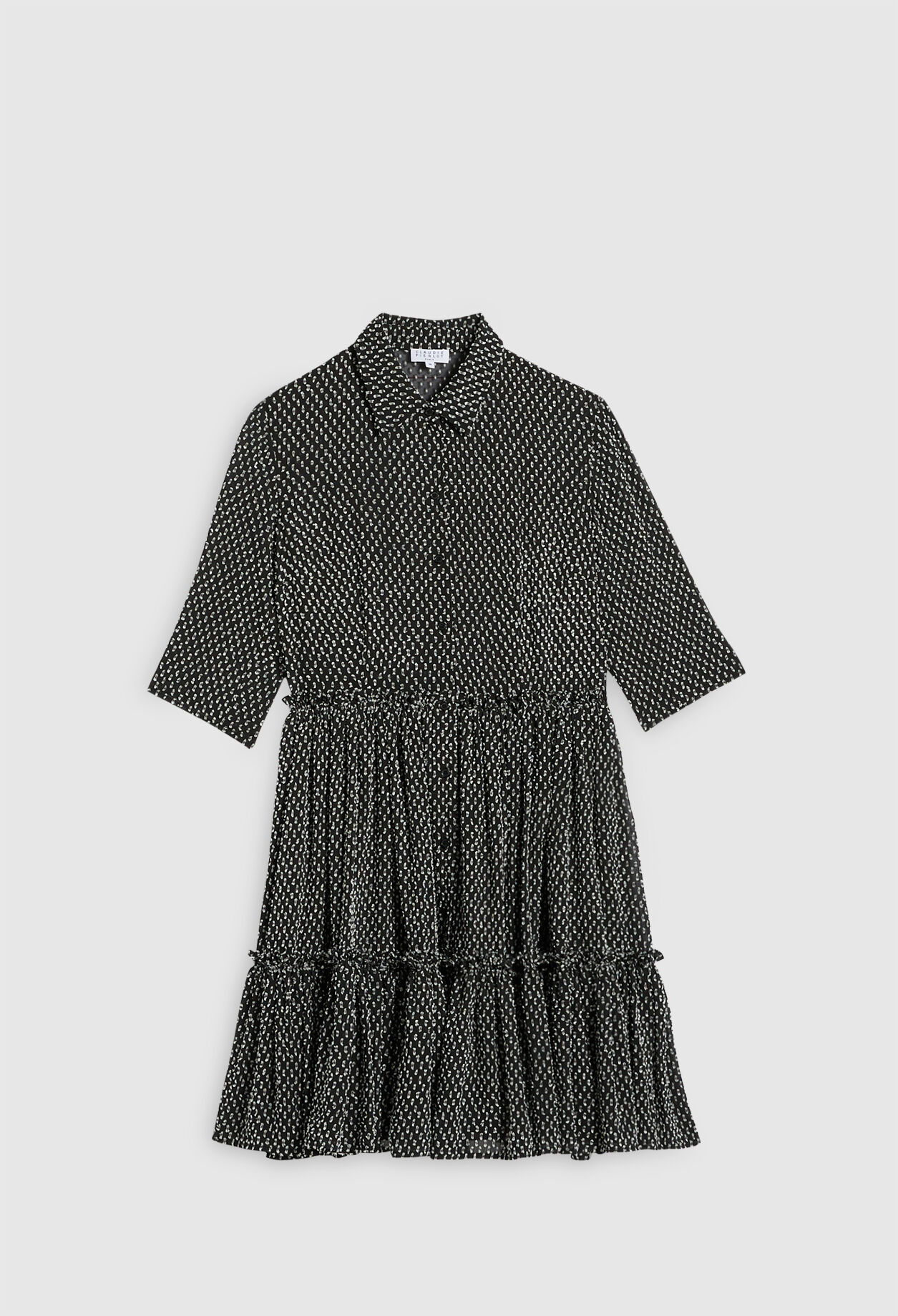 Hemdblusenkleid mit Volant-Besatz