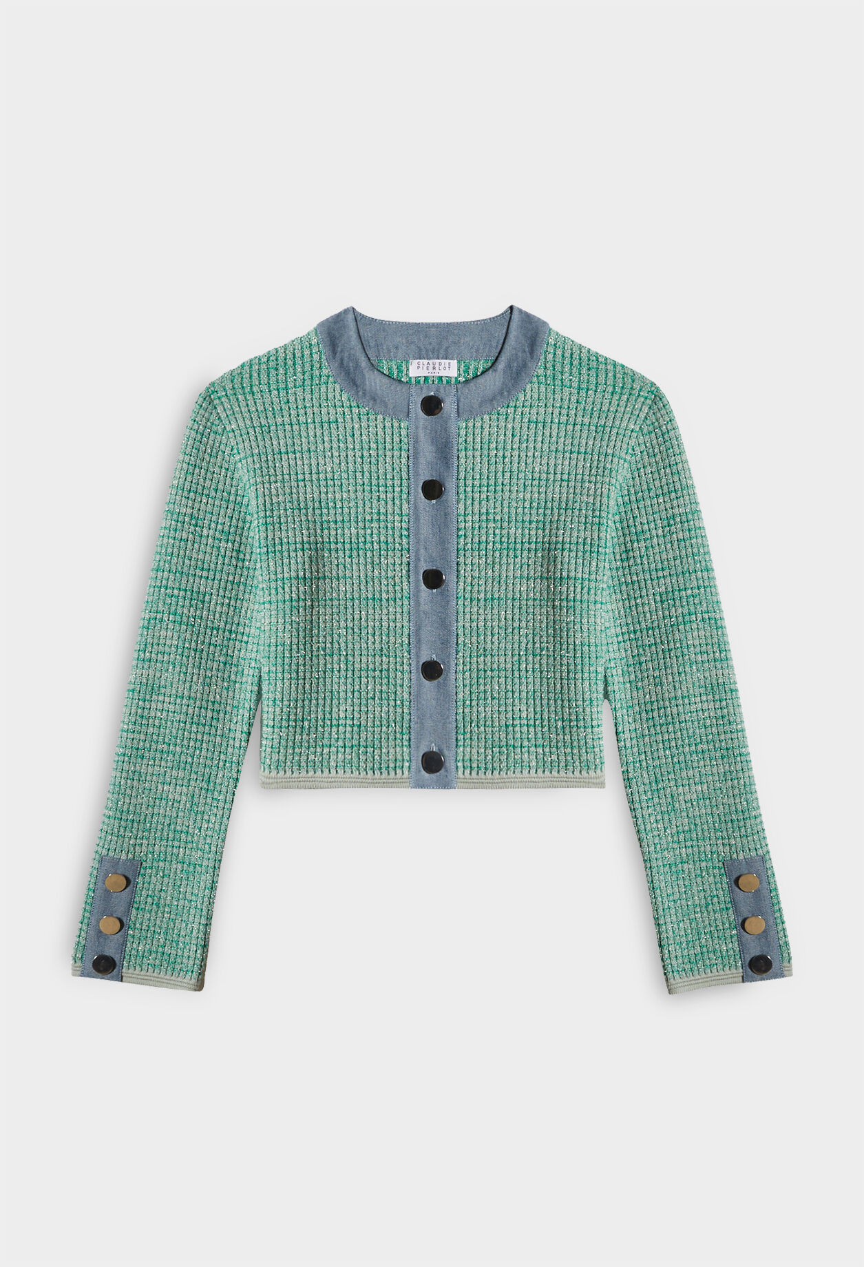 Cardigan aus Bimaterial