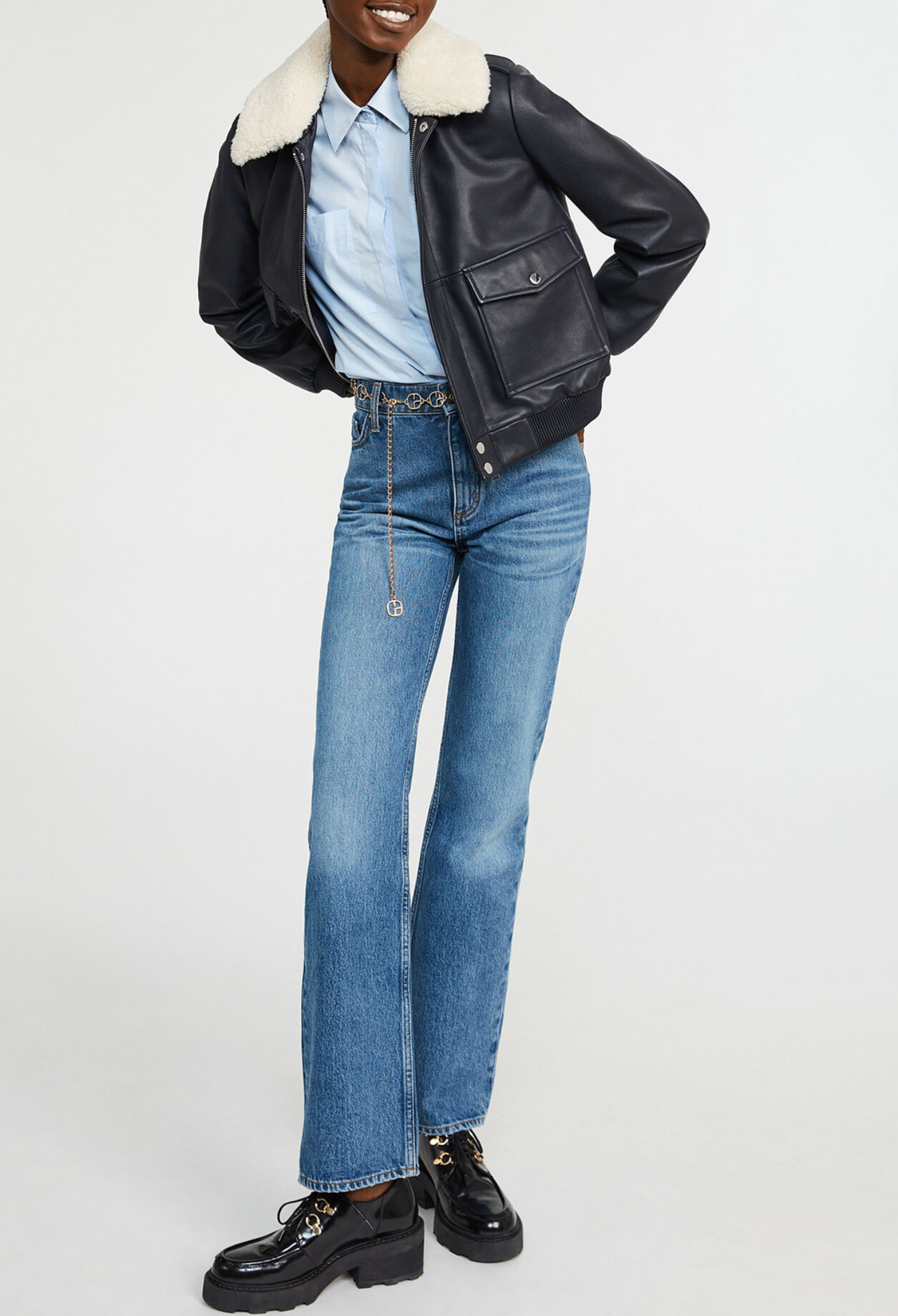 Leder Jacke