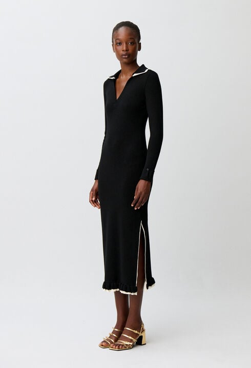 Langes Strickkleid