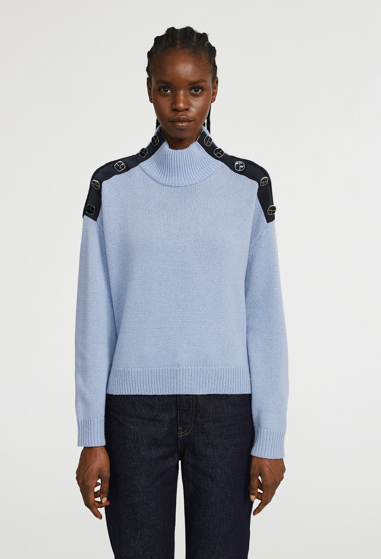 Pullover mit Schornsteinkragen