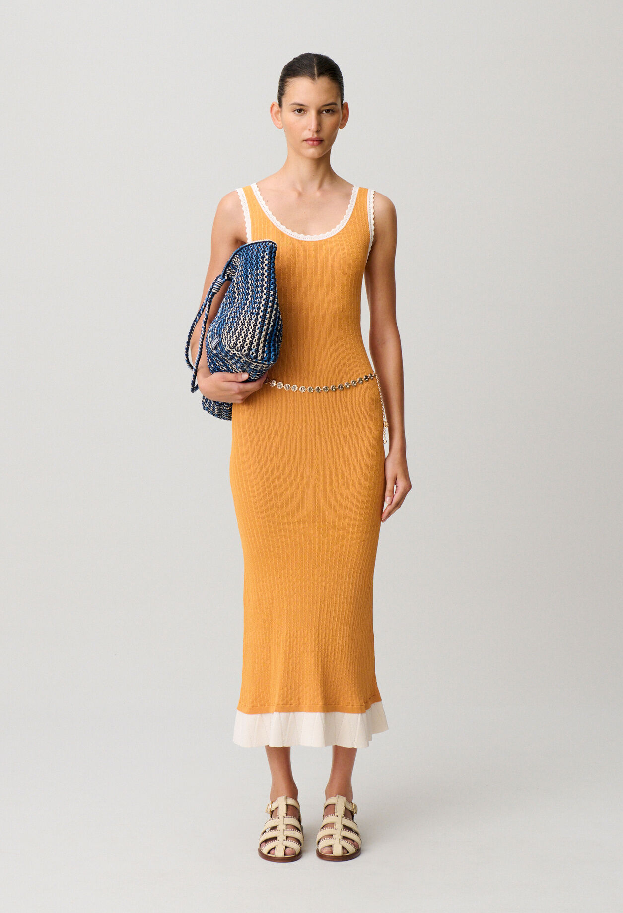 Langes Strickkleid