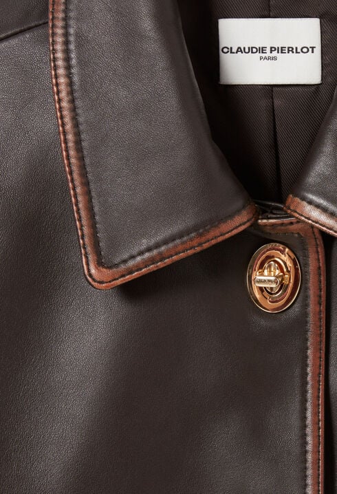 Kurze Jacke aus Vintage-Leder