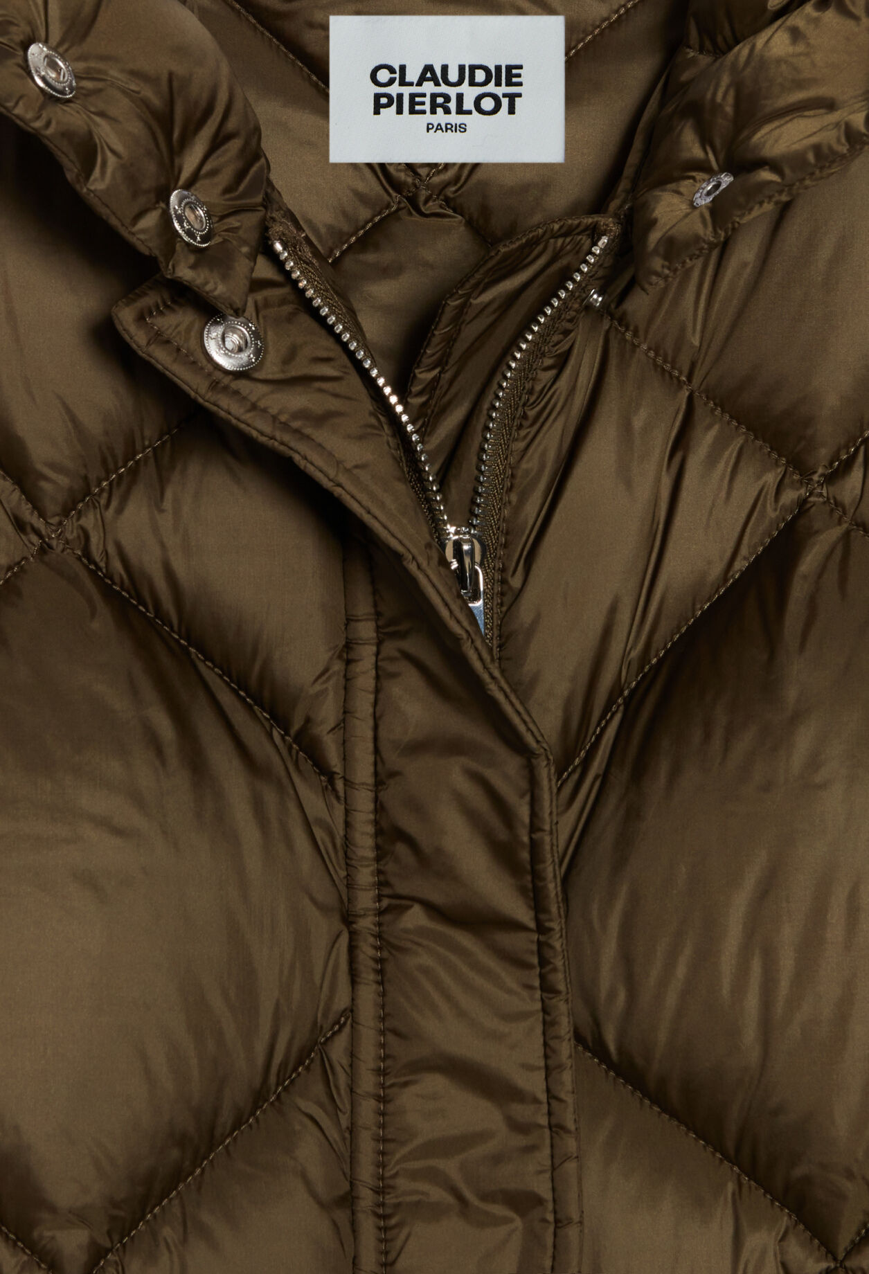 Lange Daunenjacke aus Polyester