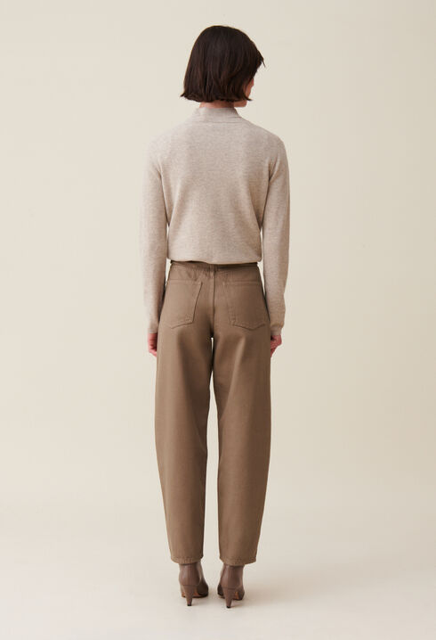 Jeans Luc Mom taupe