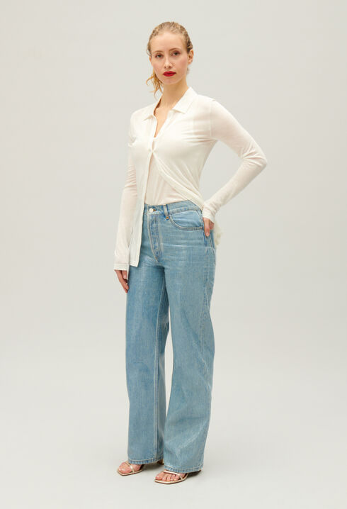 Blau straight Claude Jeans