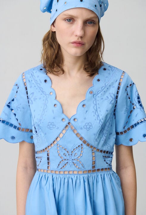 Kurzes Kleid Stickereien 