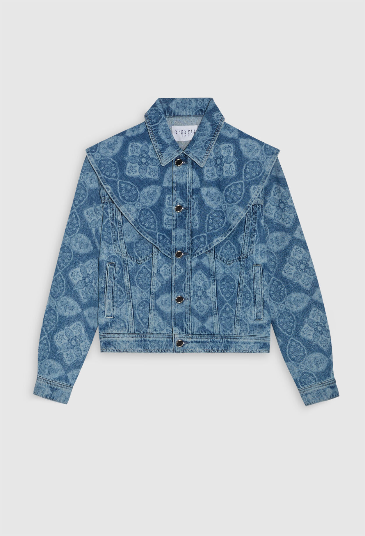 Jeans-Jacke mit Printmuster