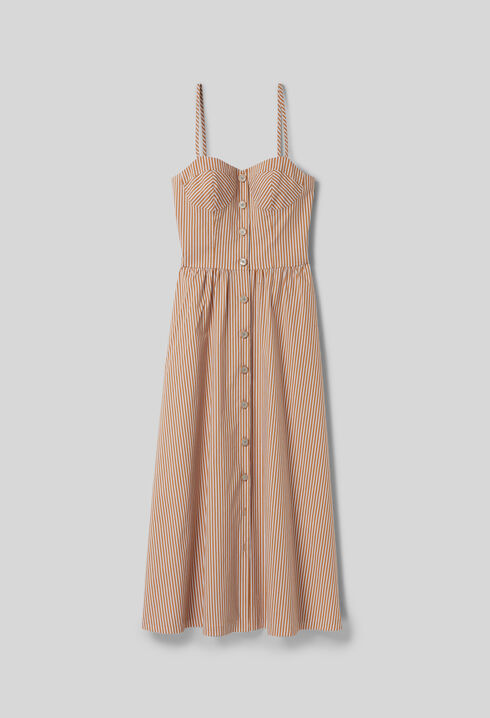 Gestreiftes Maxikleid