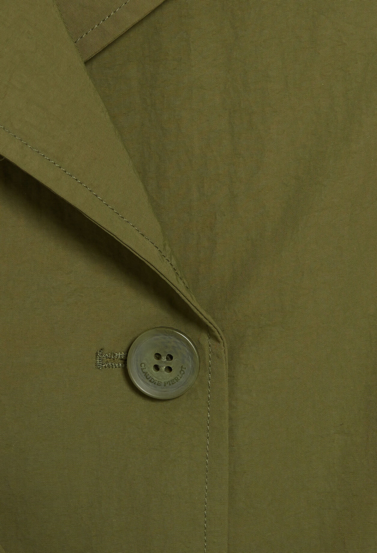 Halblanger Trenchcoat Nylon Khaki