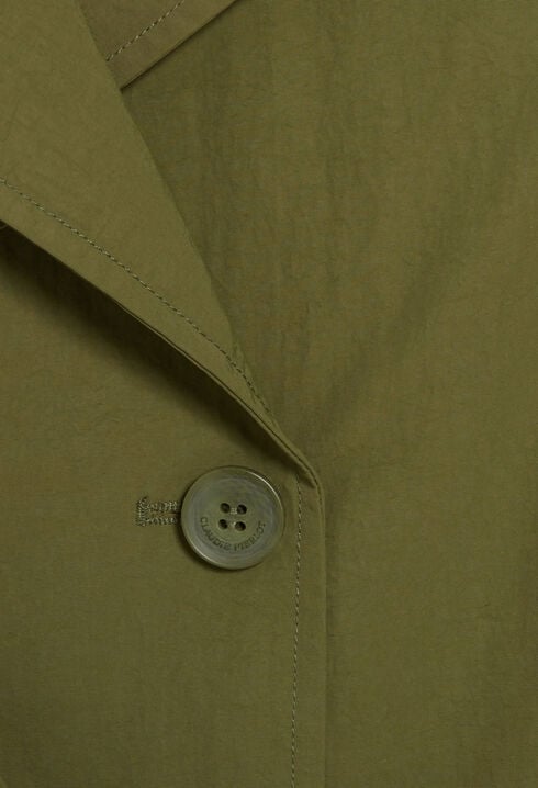 Halblanger Trenchcoat Nylon Khaki