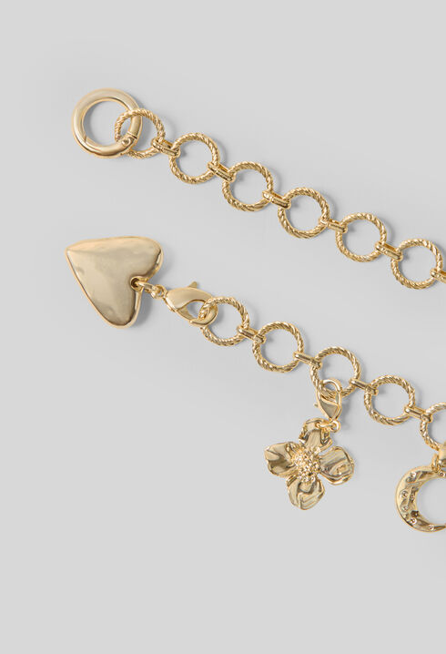 Goldfarbener Ketteng&uuml;rtel mit Charms