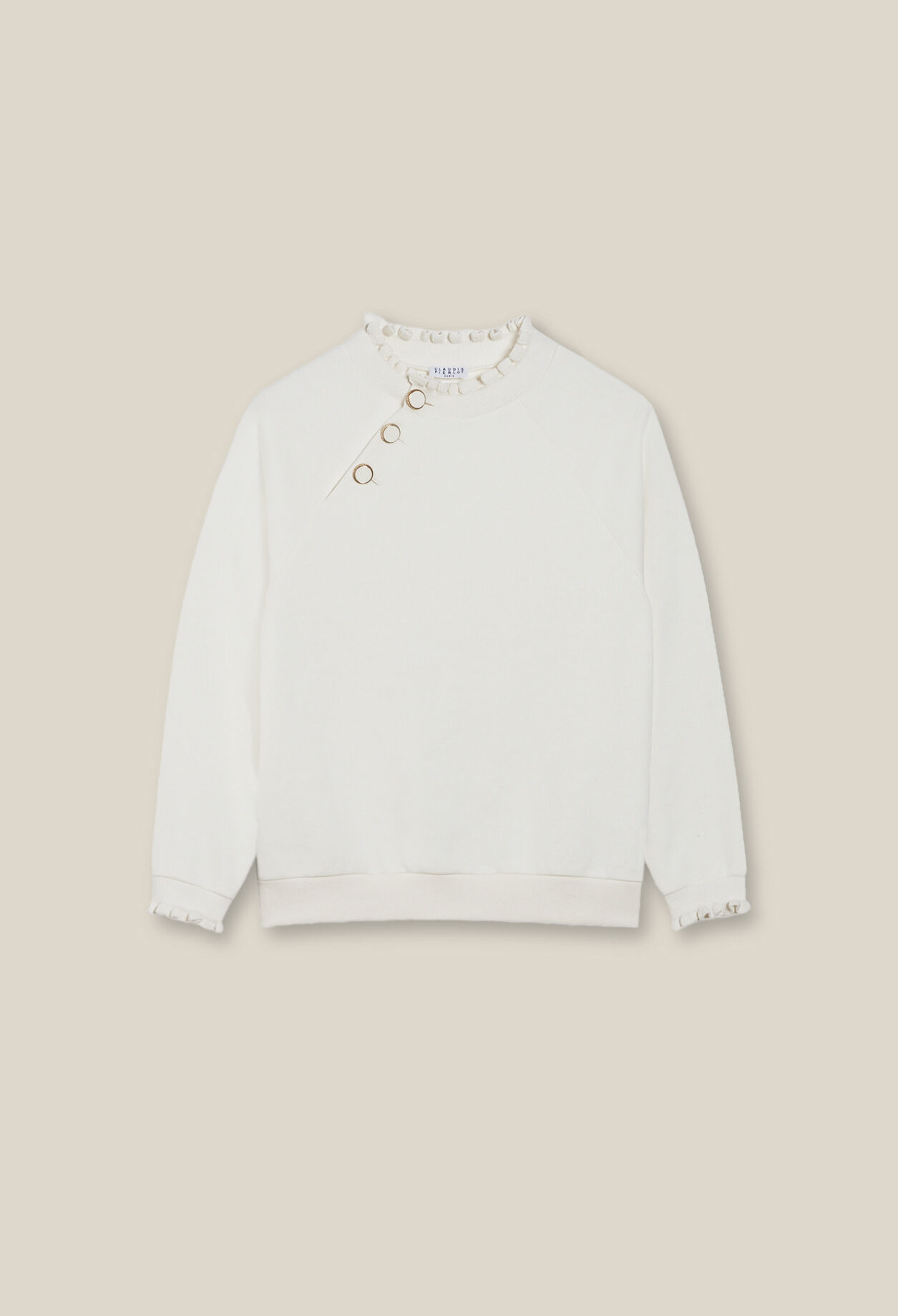 Weißer Pullover