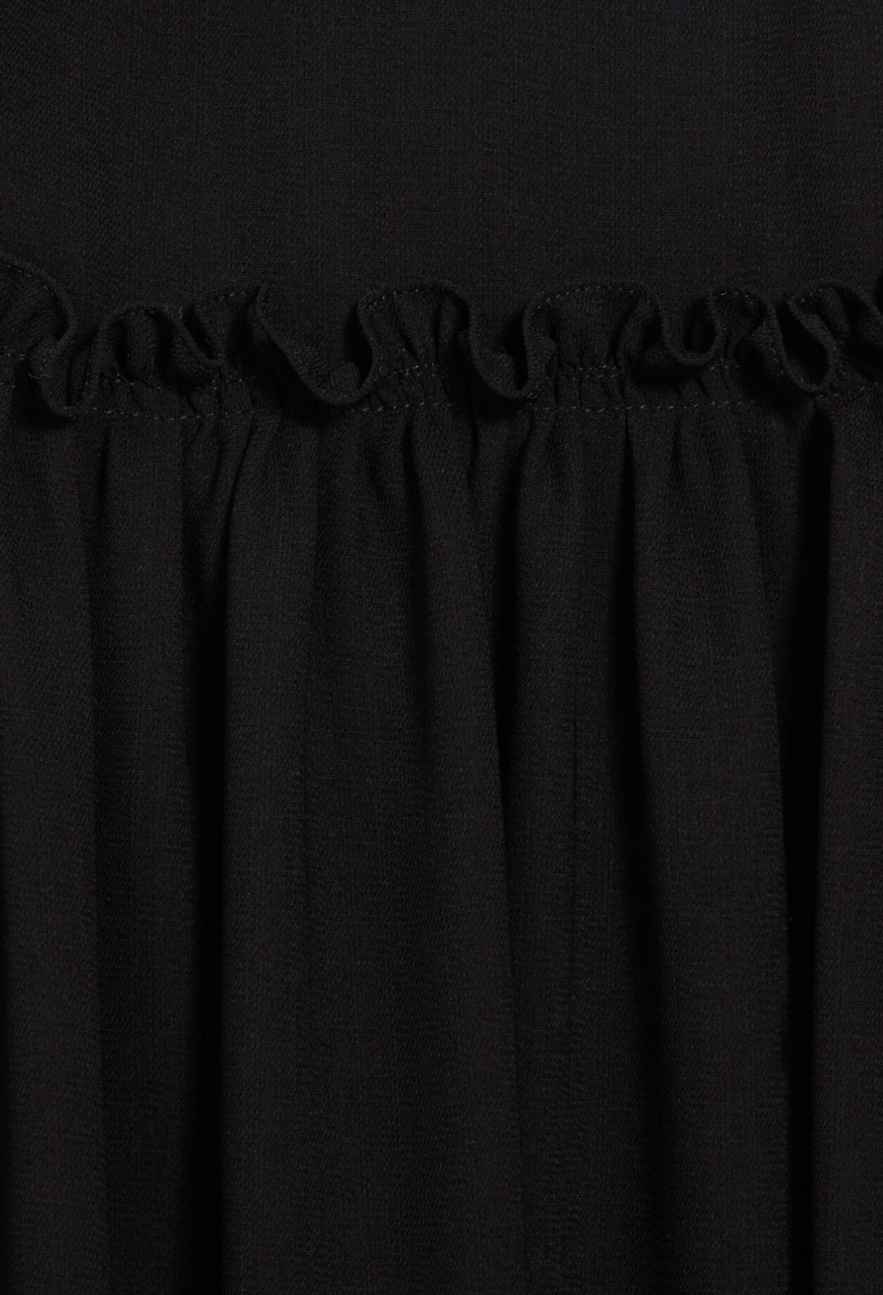 Kurzes Volant-Kleid schwarz