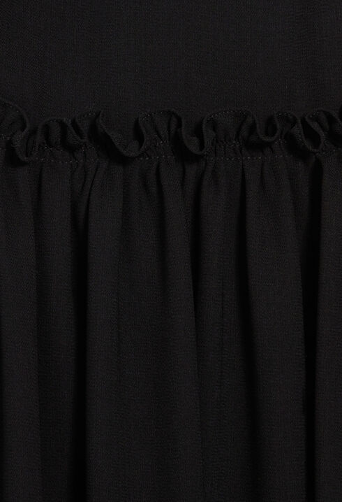 Kurzes Volant-Kleid schwarz