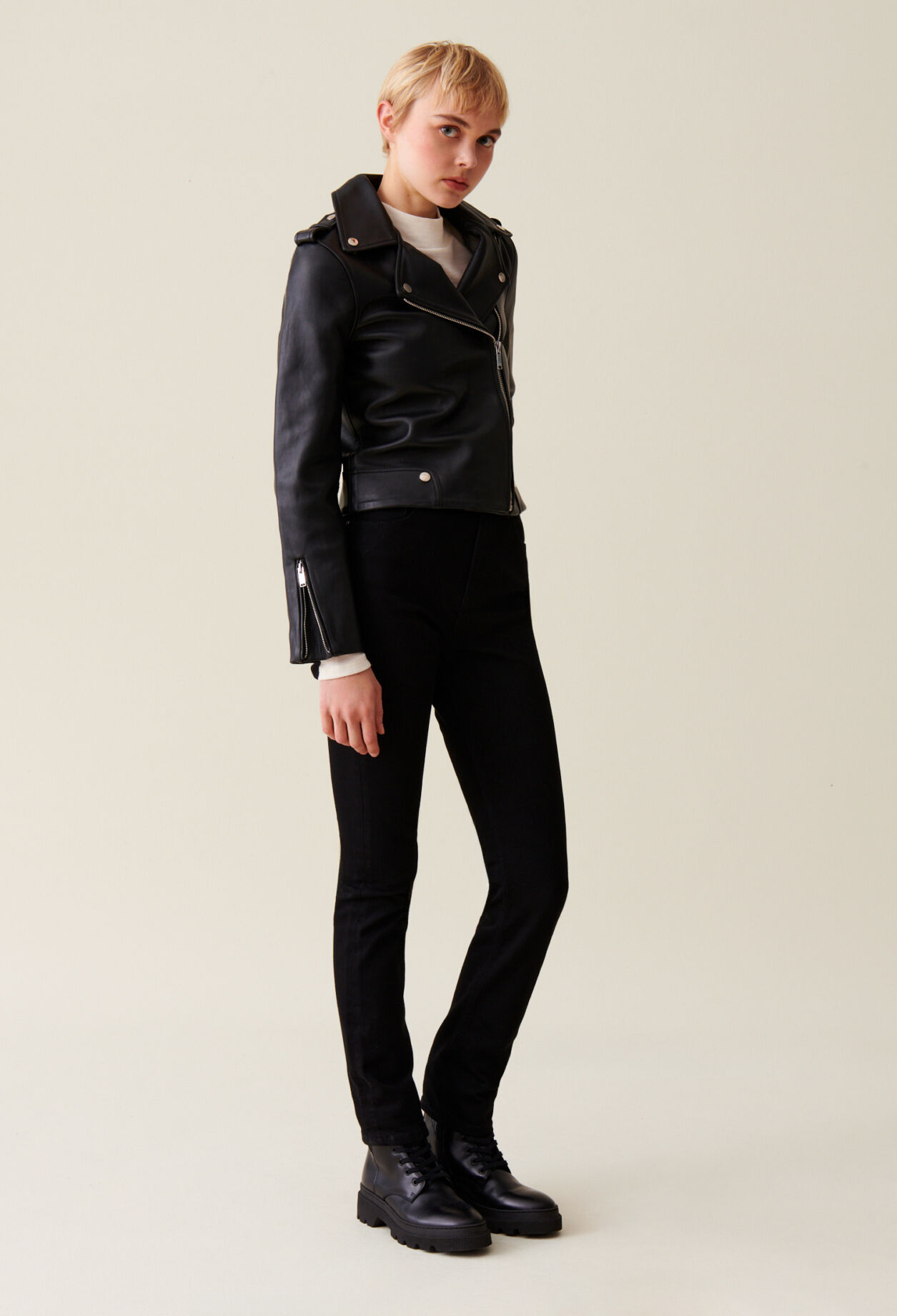 Leder Jacke