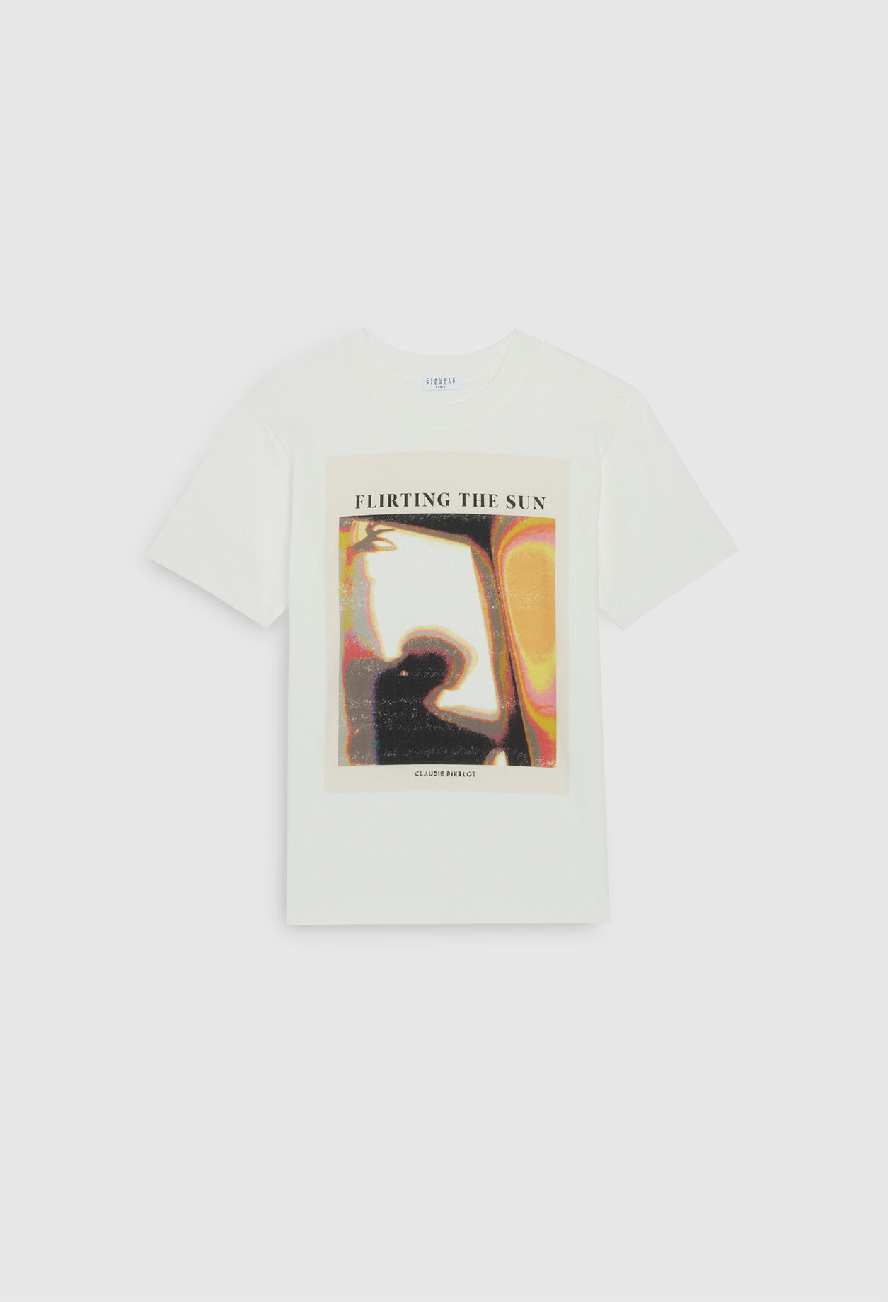 Weißes T-Shirt mit kurzen Ärmeln