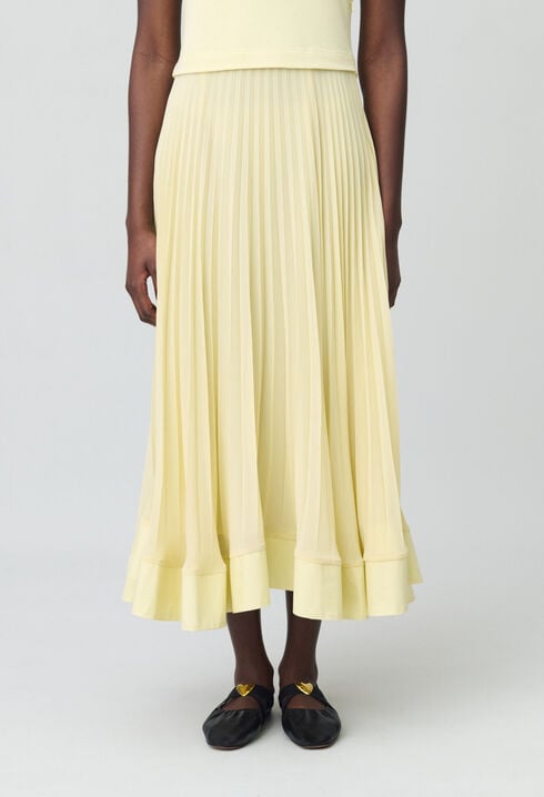 Langes Trompe-l'œil-Kleid