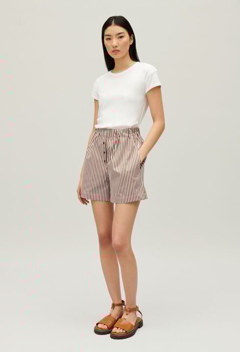 Shorts mit Streifen-Design Bronze