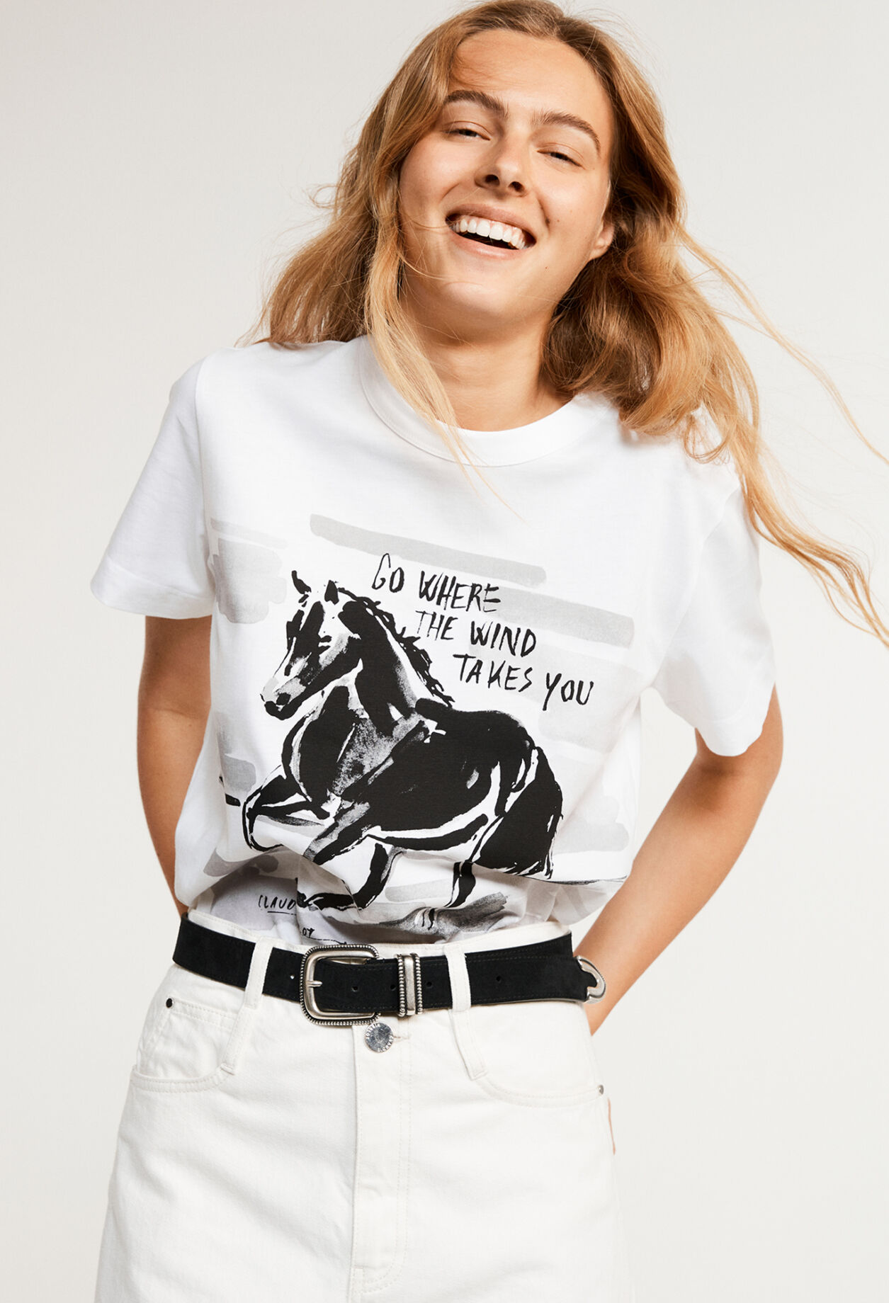T-Shirt mit Printmotiv aus Bio-Baumwolle